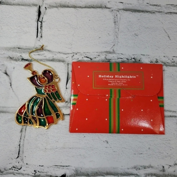 Russ Berrie & CO Holiday Highlights 1980s Vintage Ornament ANGEL HM20 - Picture 2 of 6